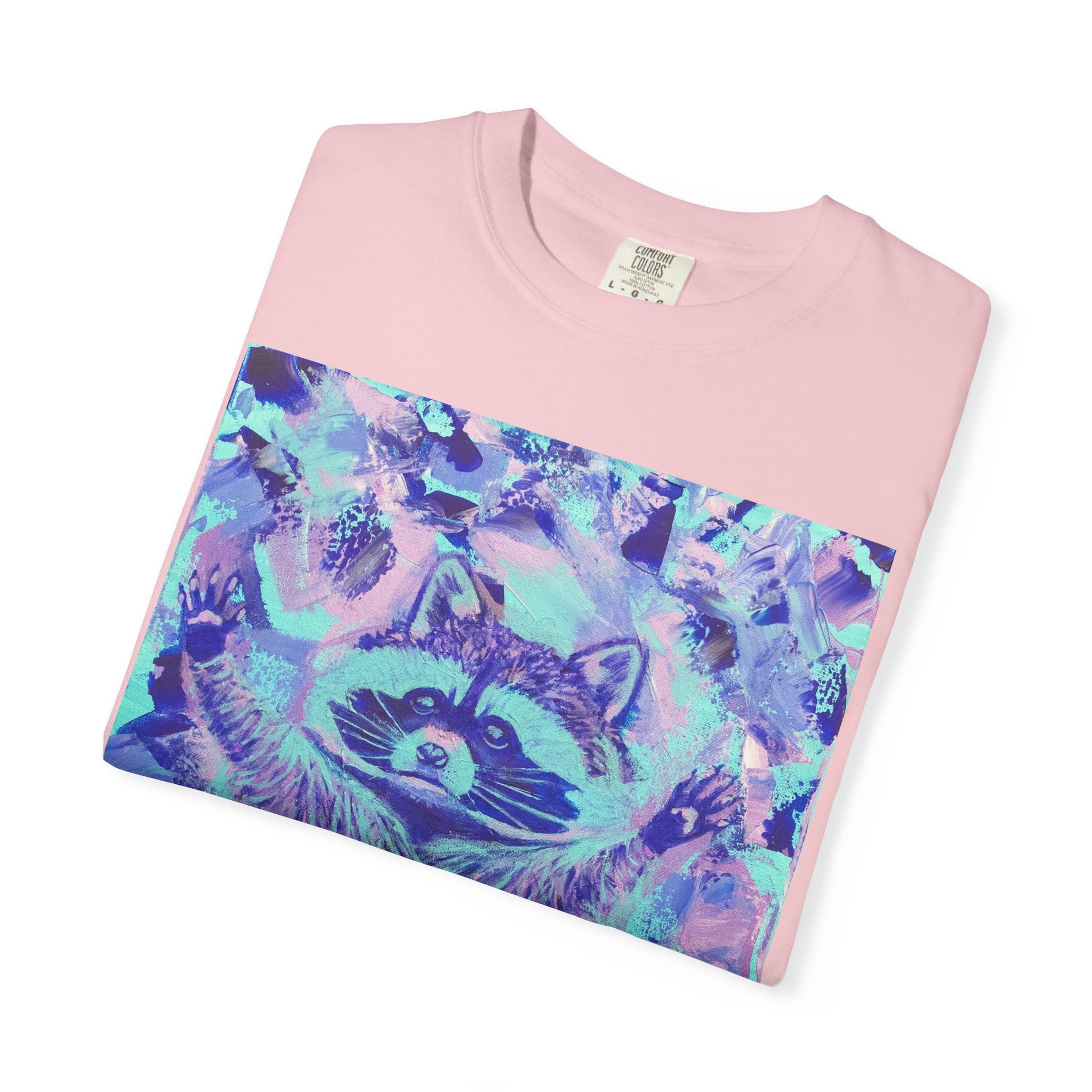 Blue Razz Raccoon Unisex Garment-Dyed T-shirt - Image 23