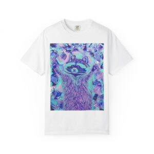 Blue Razz Raccoon Unisex Garment-Dyed T-shirt