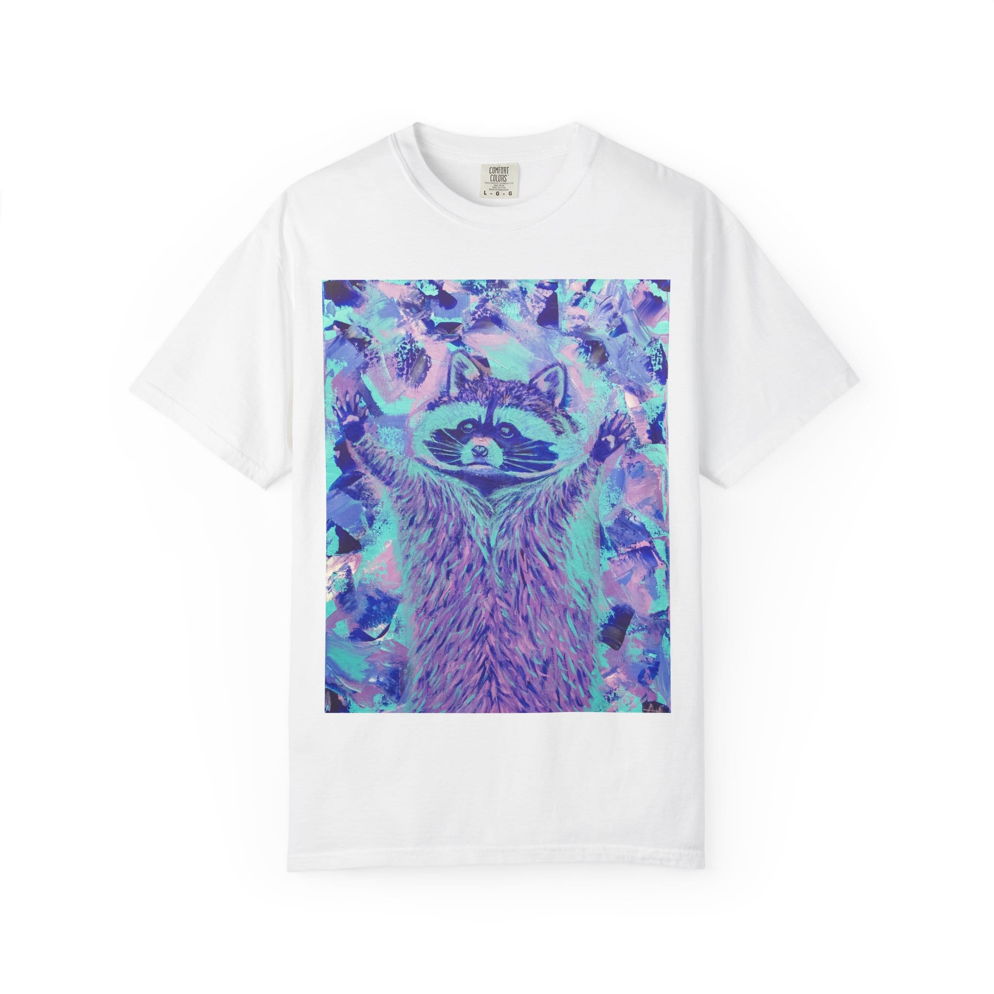 Blue Razz Raccoon Unisex Garment-Dyed T-shirt